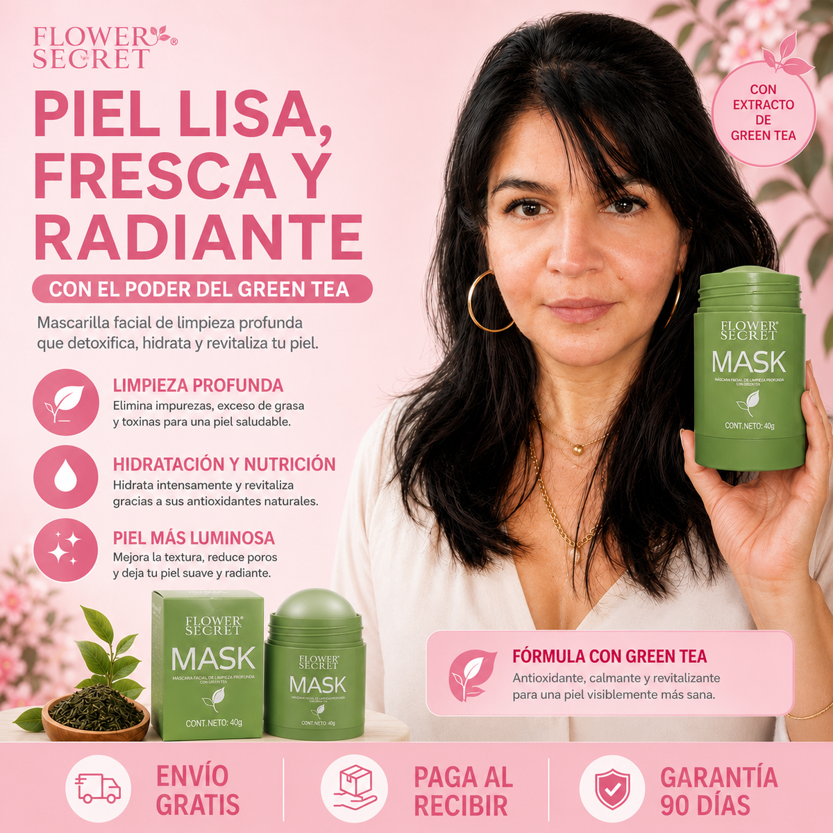 Mascarilla Limpiadora te verde