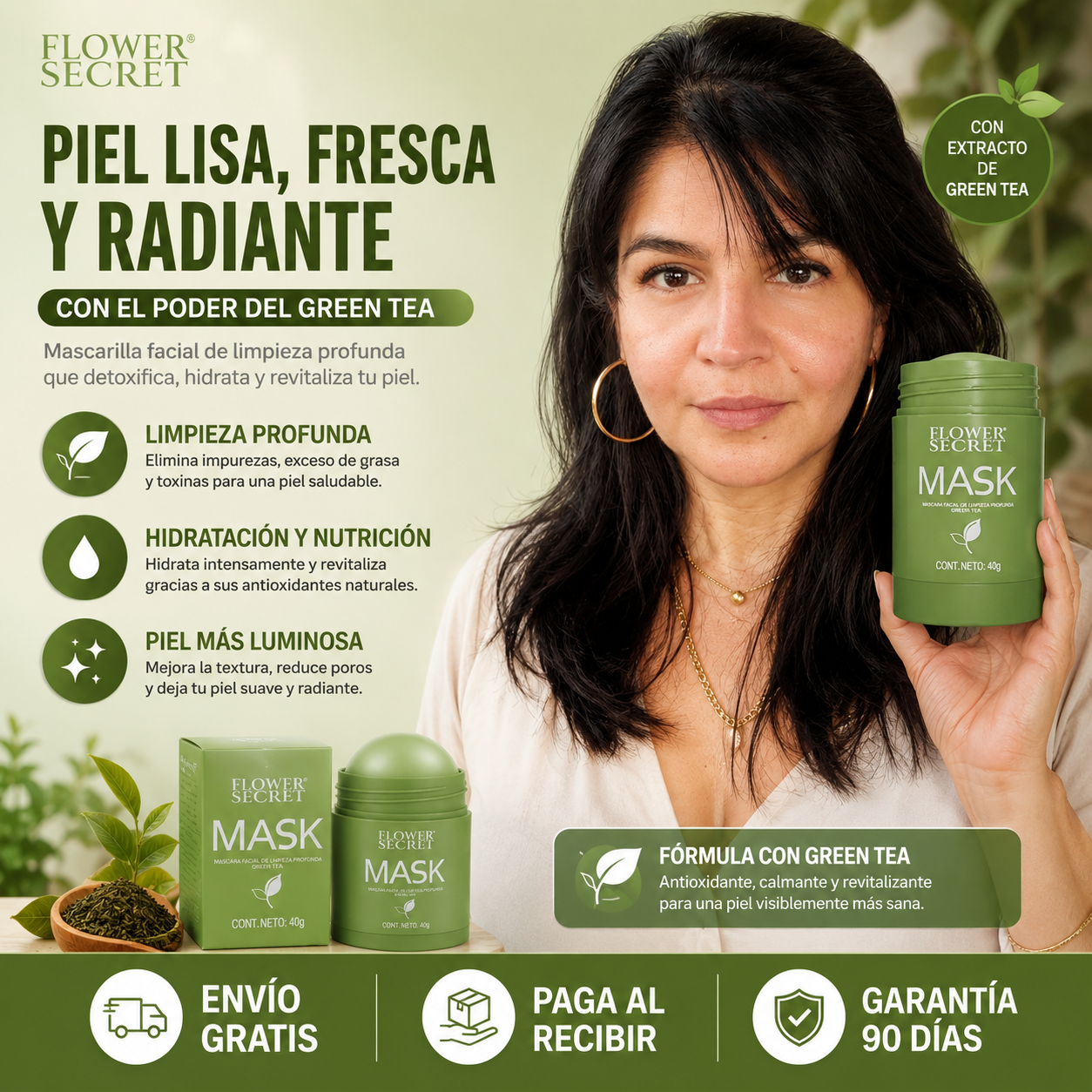 Mascarilla Limpiadora te verde